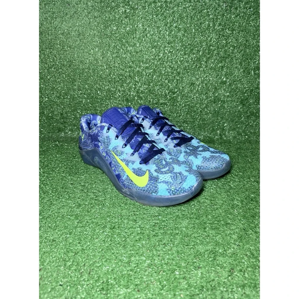NIKE Metcon 6 AMP Paisley Mens Size 11.5 Blue Trainers Athletic Shoes Sneakers